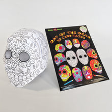 Load image into Gallery viewer, &#39;DAY OF THE DEAD&#39; Colour yourself mask twin-pack.