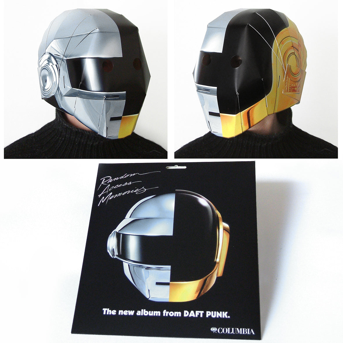 bike helmet daft punk Daft Punk Split Helmet 'Random Access Memories' design – Make a Mask