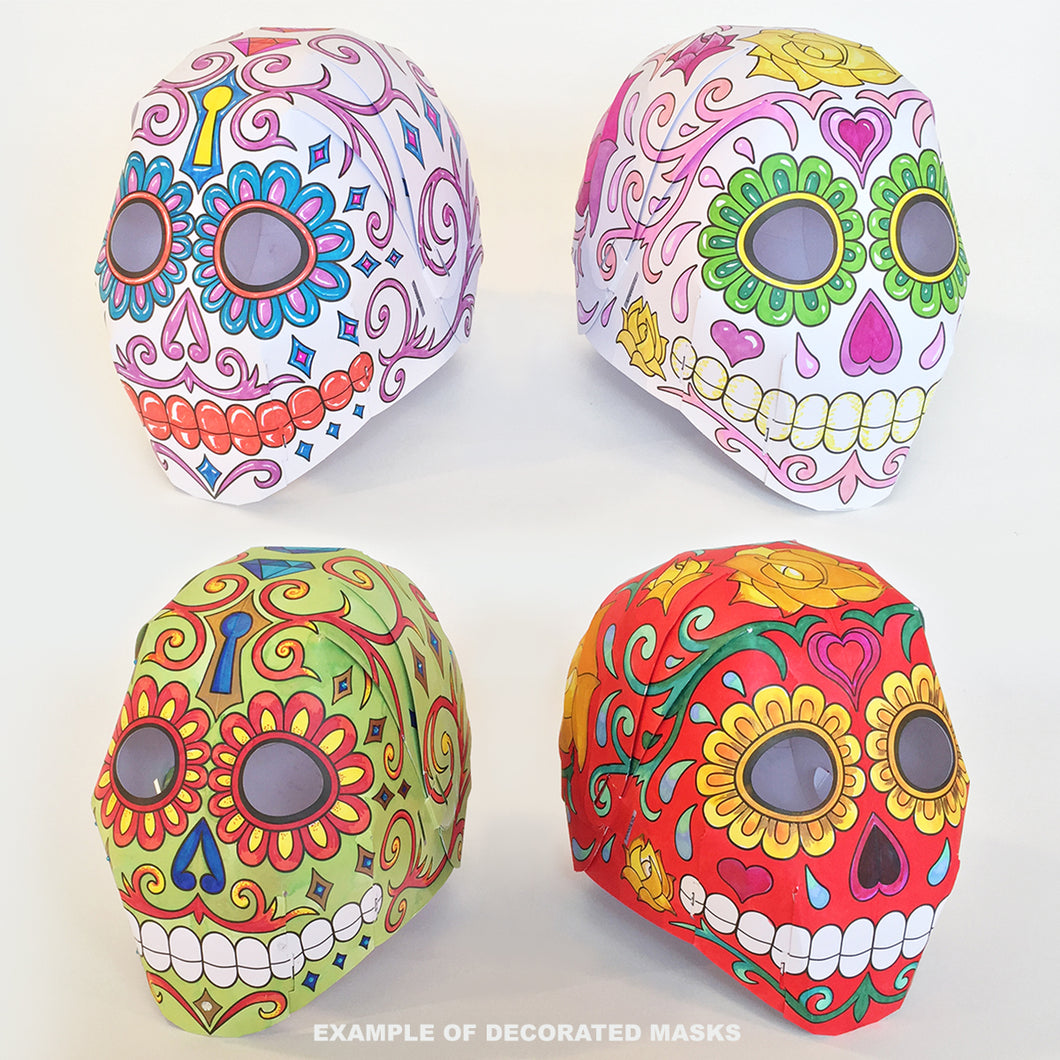 'DAY OF THE DEAD' Colour yourself mask twin-pack.