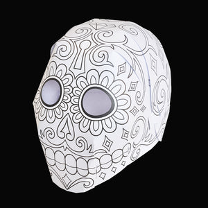 'DAY OF THE DEAD' Colour yourself mask twin-pack.